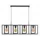 Pendule, Lustre suspendate - Lustra design industrial cu 4 surse de lumina Plaza