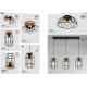 Plafoniere cu spoturi, Spoturi aplicate - Plafoniera design geometric cu 3 spoturi Vision Cage