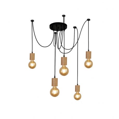 Pendule, Lustre suspendate - Lustra cu 5 pendule design minimalist Spinny