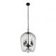 Pendule, Lustre suspendate - Lustra moderna din metal si margele din sticla Shower negru