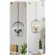 Pendule, Lustre suspendate - Lustra moderna din metal si margele din sticla Shower negru