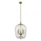 Pendule, Lustre suspendate - Lustra moderna din metal si margele din sticla Shower alama satinata