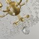 Pendule, Lustre suspendate - Lustra moderna din metal si margele din sticla Shower alama satinata