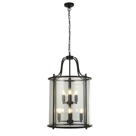 Pendule, Lustre suspendate - Lustra stil traditional Lantern Grande 8L negru
