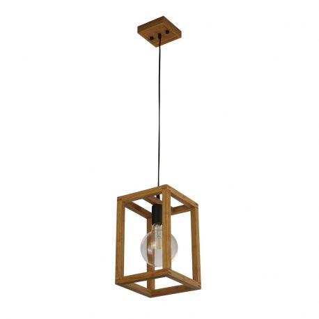 Pendule, Lustre suspendate - Lustra din lemn design rustic industrial Square