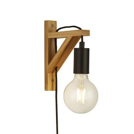 Aplice, corpuri de iluminat pentru pereti - Aplica de perete din lemn design rustic Woody