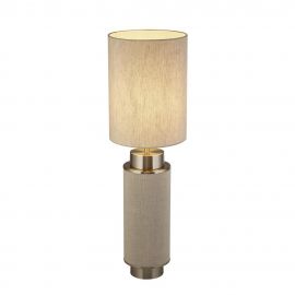 Veioze - Veioza, lampa de masa moderna Flask hessian/ nickel satinat