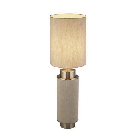 Veioze - Veioza, lampa de masa moderna Flask hessian/ nickel satinat