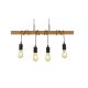 Pendule, Lustre suspendate - Lustra din lemn cu 4 pendule design rustic Woody