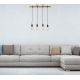 Pendule, Lustre suspendate - Lustra din lemn cu 4 pendule design rustic Woody