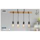 Pendule, Lustre suspendate - Lustra din lemn cu 4 pendule design rustic Woody