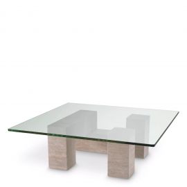 Masute Living - Masuta design LUX din travertin Ikal 100x100cm