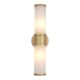 Aplice, corpuri de iluminat pentru pereti - Aplica de perete design LUX Claridges Double alama antic/ alabastru