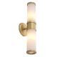 Aplice, corpuri de iluminat pentru pereti - Aplica de perete design LUX Claridges Double alama antic/ alabastru