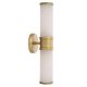Aplice, corpuri de iluminat pentru pereti - Aplica de perete design LUX Claridges Double alama antic/ alabastru