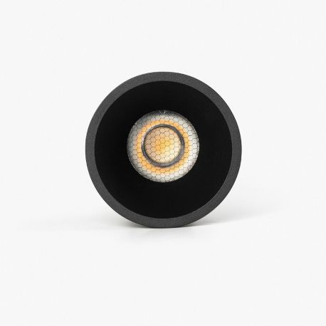 Spoturi incastrabile spatii comerciale - Spot LED incastrabil TULIPA Black recessed downlight 10W 36° 4000K CRI90 triac IP44