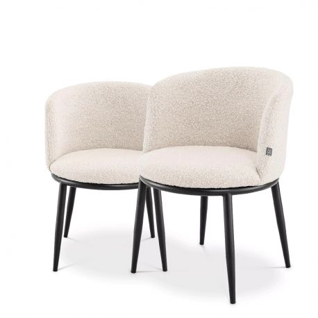 Seturi scaune, HoReCa - Set de 2 scaune LUX Filmore Boucle cream