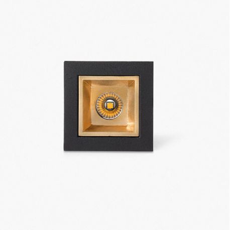 Spoturi incastrabile spatii comerciale - Mini Spot LED incastrabil TROOP recessed black-gold 2W 15° 2700K CRI90