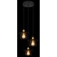Pendule, Lustre suspendate - Lustra cu 3 pendule design clasic Viejo negru mat, cupru 33cm