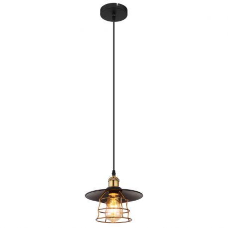 Pendule, Lustre suspendate - Pendul design clasic Viejo negru mat, cupru 22cm