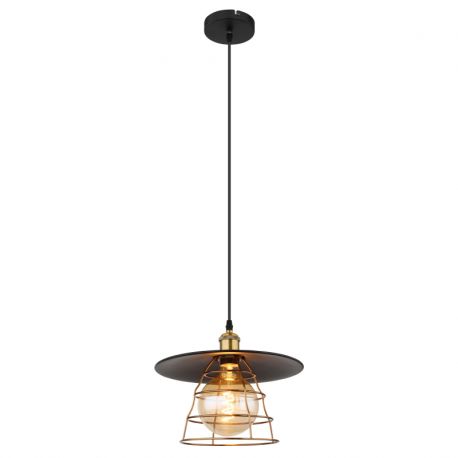 Pendule, Lustre suspendate - Pendul design clasic Viejo negru mat, cupru 30cm
