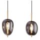 Pendule, Lustre suspendate - Lustra cu 4 pendule design modern Blacky I negru mat, alama