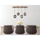 Pendule, Lustre suspendate - Lustra suspendata design modern Blacky negru mat