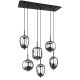 Pendule, Lustre suspendate - Lustra cu 6 pendule design modern Blacky negru mat