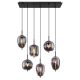 Pendule, Lustre suspendate - Lustra cu 6 pendule design modern Blacky negru mat