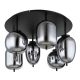 Plafoniere - Plafoniera cu 6 surse de iluminat design modern Blacky negru mat