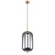 Pendule, Lustre suspendate - Pendul design modern Blacky I negru mat, alama 22cm