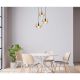 Pendule, Lustre suspendate - Lustra cu 3 pendule design modern MILLEY negru, auriu