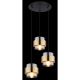 Pendule, Lustre suspendate - Lustra cu 3 pendule design modern MILLEY negru, auriu