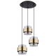 Pendule, Lustre suspendate - Lustra cu 3 pendule design modern MILLEY negru, auriu