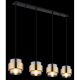 Pendule, Lustre suspendate - Lustra cu 4 pendule design modern MILLEY negru, auriu