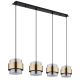 Pendule, Lustre suspendate - Lustra cu 4 pendule design modern MILLEY negru, auriu