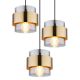 Pendule, Lustre suspendate - Lustra cu 8 pendule design modern MILLEY negru, auriu