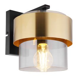 Aplice, corpuri de iluminat pentru pereti - Aplica de perete design modern MILLEY negru, auriu