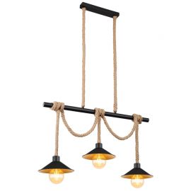 Pendule, Lustre suspendate - Lustra suspendata cu 3 pendule design industrial DIANA negru