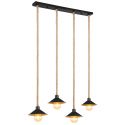 Lustra cu 4 pendule design industrial DIANA negru