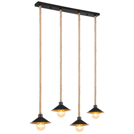 Pendule, Lustre suspendate - Lustra cu 4 pendule design industrial DIANA negru