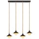 Pendule, Lustre suspendate - Lustra cu 4 pendule design industrial DIANA negru