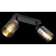 Plafoniere cu spoturi, Spoturi aplicate - Plafoniera cu 2 spoturi directionabile design modern HADERA negru