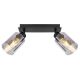 Plafoniere cu spoturi, Spoturi aplicate - Plafoniera cu 2 spoturi directionabile design modern HADERA negru