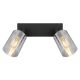 Plafoniere cu spoturi, Spoturi aplicate - Plafoniera cu 2 spoturi directionabile design modern HADERA negru