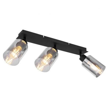 Plafoniere cu spoturi, Spoturi aplicate - Plafoniera cu 3 spoturi directionabile design modern HADERA negru