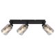 Plafoniere cu spoturi, Spoturi aplicate - Plafoniera cu 3 spoturi directionabile design modern HADERA negru