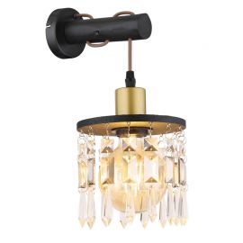 Aplice, corpuri de iluminat pentru pereti - Aplica de perete design modern COMMA alama mat, negru
