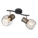 Aplice cu Spot - Aplica de perete / tavan cu 2 spoturi design industrial ARGUSTO negru, auriu