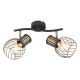 Aplice cu Spot - Aplica de perete / tavan cu 2 spoturi design industrial ARGUSTO negru, auriu